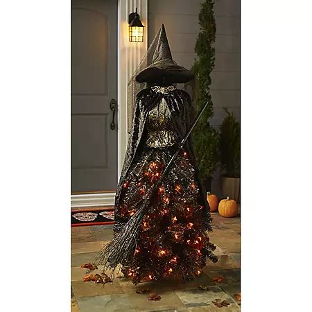 The Unraveling Decorations: Witch Mannequin and Halloween Tree Ornament Collision